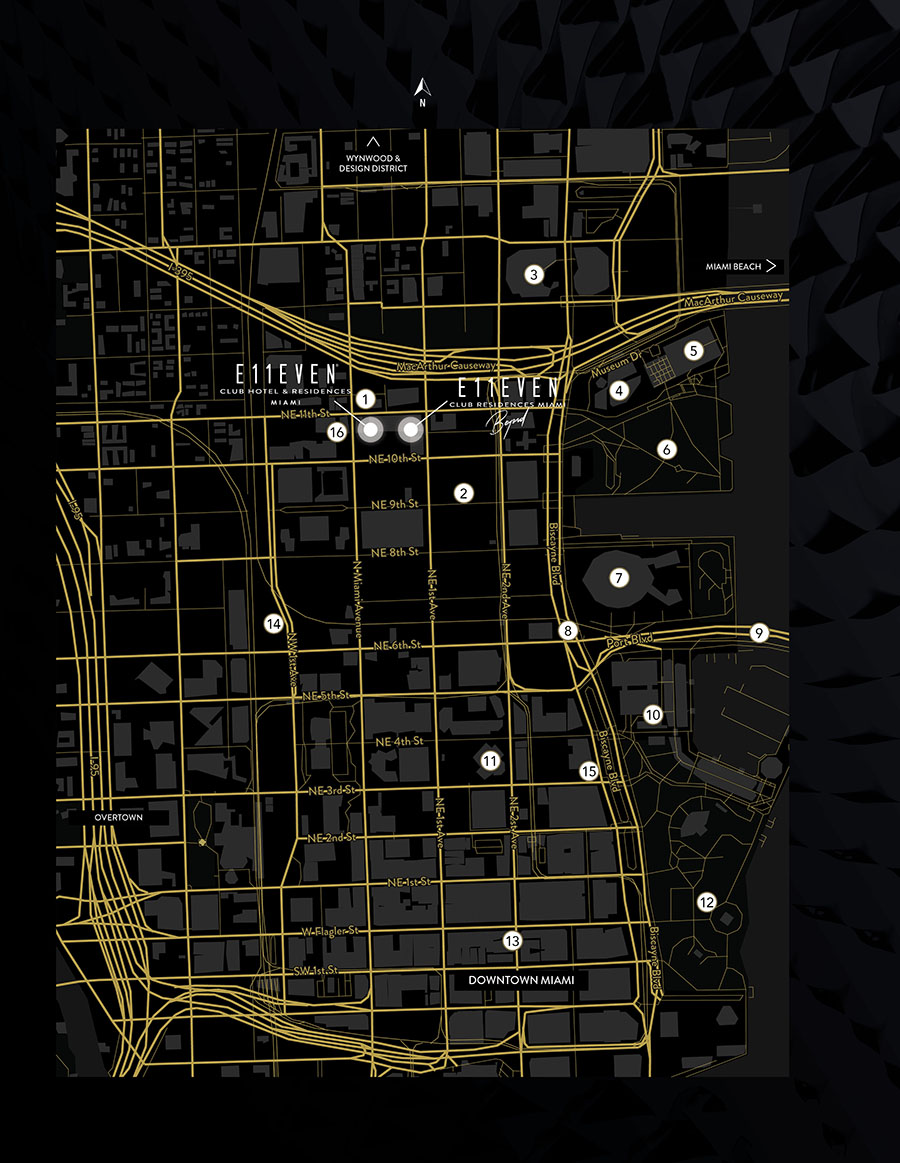 e11even residences map desk